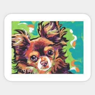 Chi Chi Dog Bright colorful pop dog art Sticker